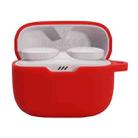 For JBL T230NC TWS Wireless Earphone Silicone Protective Case(Red) - 1
