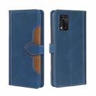 For ZTE Libero 5G III 5G Skin Feel Magnetic Buckle Leather Phone Case(Blue) - 1