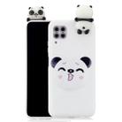 For Huawei P40 Lite Shockproof Colored Painted Lying Cartoon TPU Protective Case(Smiley Panda) - 1