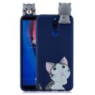 For Xiaomi Redmi 8 Shockproof Colored Painted Lying Cartoon TPU Protective Case(Big Face Cat) - 1