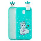 For Xiaomi Redmi 8A Shockproof Colored Painted Lying Cartoon TPU Protective Case(Caring Unicorn) - 1