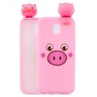 For Xiaomi Redmi 8A Shockproof Colored Painted Lying Cartoon TPU Protective Case(Pink Pig) - 1