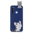 For Galaxy A21 Shockproof Colored Painted Lying Cartoon TPU Protective Case(Big Face Cat) - 1