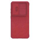 For Samsung Galaxy S23 5G NILLKIN QIN Series Pro Sliding Camera Cover Design Leather Phone Case(Red) - 1