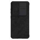 For Samsung Galaxy S23+ 5G NILLKIN QIN Series Pro Sliding Camera Cover Design Leather Phone Case(Black) - 1