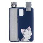 For Galaxy A91 Shockproof Colored Painted Lying Cartoon TPU Protective Case(Big Face Cat) - 1