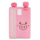 For Galaxy S20 Shockproof Colored Painted Lying Cartoon TPU Protective Case(Pink Pig) - 1