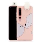 For Xiaomi Mi 10 Shockproof Colored Painted Lying Cartoon TPU Protective Case(Big White Bear) - 1