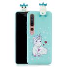 For Xiaomi Mi 10 Shockproof Colored Painted Lying Cartoon TPU Protective Case(Caring Unicorn) - 1