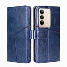 For vivo S16 / S16 Pro Geometric Stitching Horizontal Flip Leather Phone Case(Blue) - 1