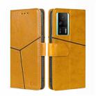 For Xiaomi Redmi K60E Geometric Stitching Horizontal Flip Leather Phone Case(Yellow) - 1