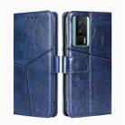 For Xiaomi Redmi K60 / K60 Pro Geometric Stitching Horizontal Flip Leather Phone Case(Blue) - 1