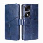 For Honor 80 GT Geometric Stitching Horizontal Flip Leather Phone Case(Blue) - 1