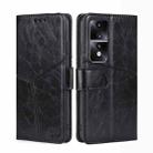 For Honor 80 GT Geometric Stitching Horizontal Flip Leather Phone Case(Black) - 1