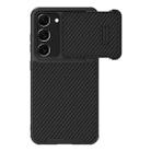 For Samsung Galaxy S23+ 5G NILLKIN Synthetic Fiber Camshield Phone Case(Black) - 1
