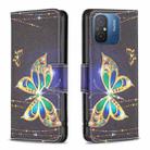 For Xiaomi Redmi 12C Colored Drawing Pattern Leather Phone Case(Big Butterfly) - 1