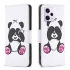 For Xiaomi Redmi Note 12 Pro+ Global Colored Drawing Pattern Leather Phone Case(Panda) - 1