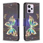 For Xiaomi Redmi Note 12 Pro+ Global Colored Drawing Pattern Leather Phone Case(Big Butterfly) - 1
