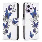 For Xiaomi Redmi Note 12 Pro 5G Global Colored Drawing Pattern Leather Phone Case(Butterflies) - 1