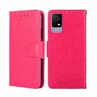 For TCL 405 / 406 / 408 Crystal Texture Leather Phone Case(Rose Red) - 1