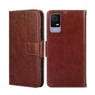 For TCL 405 / 406 / 408 Crystal Texture Leather Phone Case(Brown) - 1