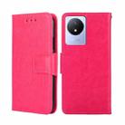 For vivo Y02 4G Crystal Texture Leather Phone Case(Rose Red) - 1