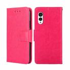 For Fujitsu Arrows N F-51C Crystal Texture Leather Phone Case(Rose Red) - 1