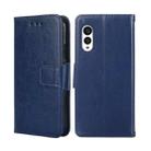 For Fujitsu Arrows N F-51C Crystal Texture Leather Phone Case(Royal Blue) - 1