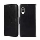 For Fujitsu Arrows N F-51C Crystal Texture Leather Phone Case(Black) - 1