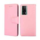 For Xiaomi Redmi K60E Crystal Texture Leather Phone Case(Pink) - 1