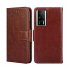 For Xiaomi Redmi K60E Crystal Texture Leather Phone Case(Brown) - 1