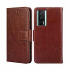 For Xiaomi Redmi K60 / K60 Pro Crystal Texture Leather Phone Case(Brown) - 1