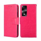 For Honor 80 GT Crystal Texture Leather Phone Case(Rose Red) - 1