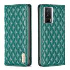 For Xiaomi Redmi K60 / K60 Pro Diamond Lattice Magnetic Leather Flip Phone Case(Green) - 1