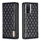 For Xiaomi Redmi K60 / K60 Pro Diamond Lattice Magnetic Leather Flip Phone Case(Black) - 1