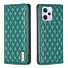 For Xiaomi Redmi Note 12 Pro+ Global Diamond Lattice Magnetic Leather Flip Phone Case(Green) - 1