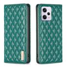 For Xiaomi Redmi Note 12 Pro 5G Global Diamond Lattice Magnetic Leather Flip Phone Case(Green) - 1