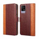 For TCL 405 / 406 / 408 Ostrich Texture Horizontal Flip Leather Phone Case(Brown) - 1