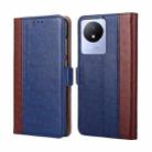 For vivo Y02 4G Ostrich Texture Horizontal Flip Leather Phone Case(Blue) - 1