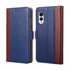 For Fujitsu Arrows N F-51C Ostrich Texture Horizontal Flip Leather Phone Case(Blue) - 1