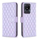 For vivo Y02 4G Diamond Lattice Wallet Leather Flip Phone Case(Purple) - 1