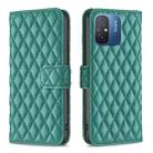 For Xiaomi Redmi 12C Diamond Lattice Wallet Leather Flip Phone Case(Green) - 1