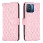 For Xiaomi Redmi 12C Diamond Lattice Wallet Leather Flip Phone Case(Pink) - 1