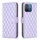 For Xiaomi Redmi 12C Diamond Lattice Wallet Leather Flip Phone Case(Purple) - 1