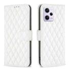 For Xiaomi Redmi Note 12 Pro+ Global Diamond Lattice Wallet Leather Flip Phone Case(White) - 1