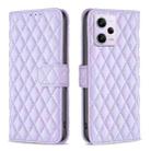 For Xiaomi Redmi Note 12 Pro+ Global Diamond Lattice Wallet Leather Flip Phone Case(Purple) - 1