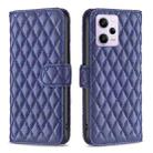 For Xiaomi Redmi Note 12 Pro 5G Global Diamond Lattice Wallet Leather Flip Phone Case(Blue) - 1