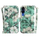 For Tecno Pova 4 Pro 3D Colored Pattern Flip Leather Phone Case(Watercolor Flower) - 1