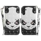 For Samsung Galaxy A34 5G 3D Colored Pattern Flip Leather Phone Case(Angry Bear) - 1