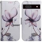 For Google Pixel 7a Coloured Drawing Flip Leather Phone Case(Magnolia) - 1